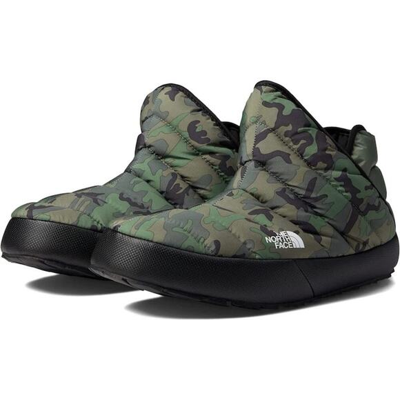 The North Face Thermoball Traction Ankle Bootie Mens Sz 13 Fleece Camouflage NEW - Picture 1 of 15